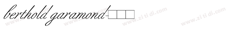 berthold garamond字体转换